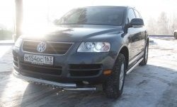 13 699 р. Двойная Защита переднего бампера Metall Design Volkswagen Touareg GP дорестайлинг (2002-2007)  с доставкой в г. Тольятти. Увеличить фотографию 2