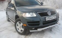 13 699 р. Двойная Защита переднего бампера Metall Design Volkswagen Touareg GP дорестайлинг (2002-2007)  с доставкой в г. Тольятти. Увеличить фотографию 3