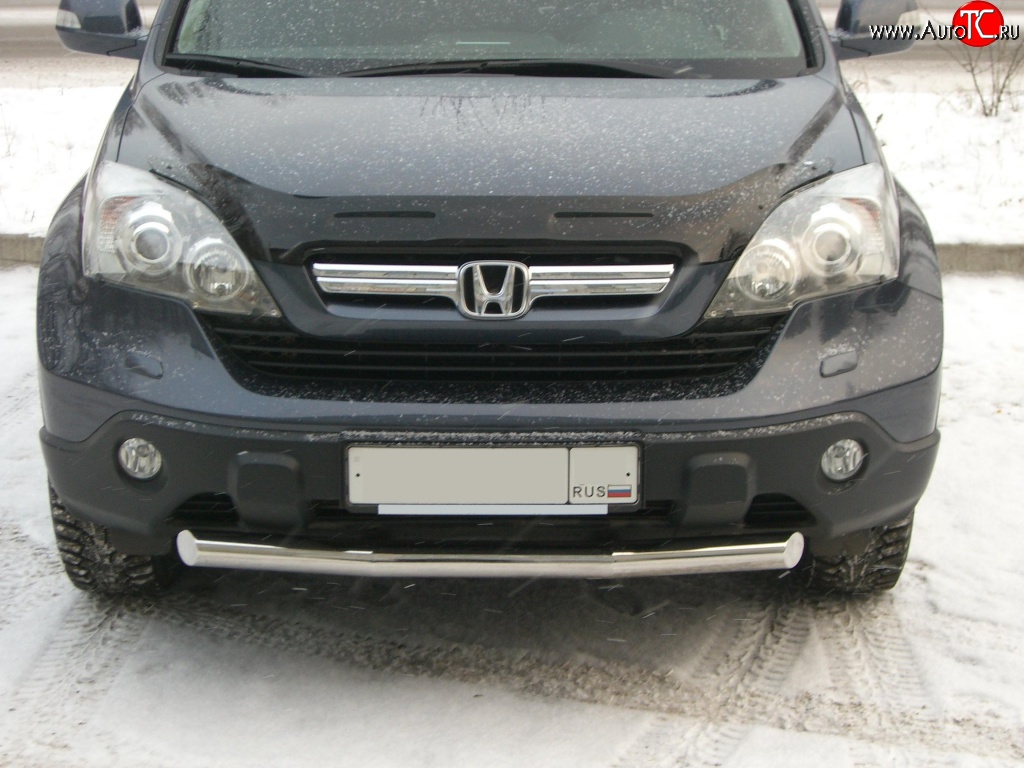 15 849 р. Одинарная защита переднего бампера SLITKOFF 70 мм Honda CR-V RE1,RE2,RE3,RE4,RE5,RE7 дорестайлинг (2007-2010)  с доставкой в г. Тольятти