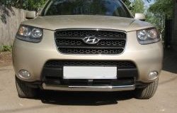 Короткая защита переднего бампера Russtal d70 мм Hyundai Santa Fe CM дорестайлинг (2006-2009)