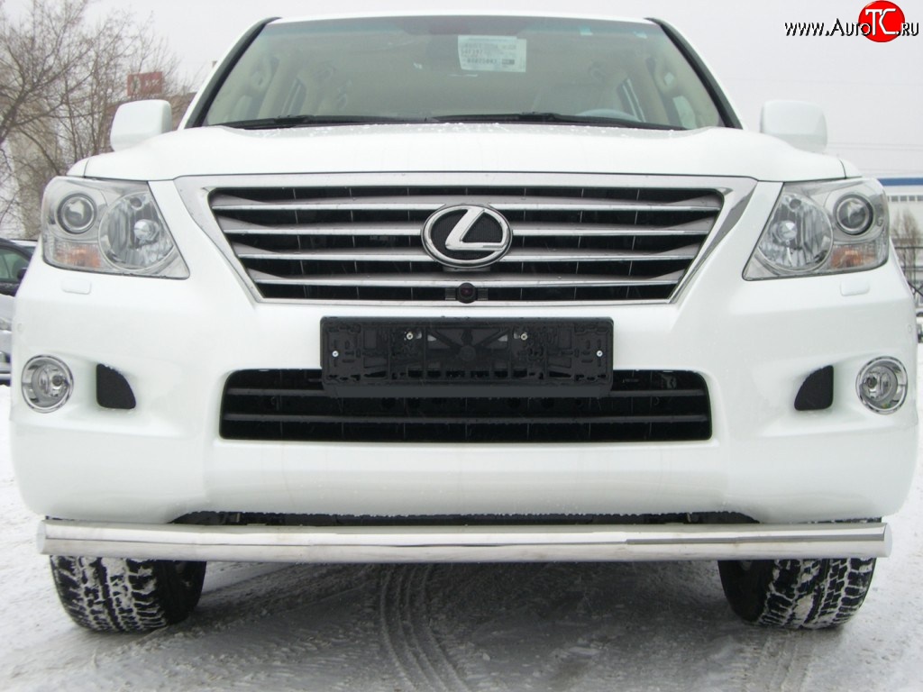 16 749 р. Одинарная защита переднего бампера SLITKOFF 70 мм Lexus LX570 J200 дорестайлинг (2007-2012)  с доставкой в г. Тольятти