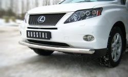 Одинарная защита переднего бампера SLITKOFF диаметром 76 мм Lexus RX270 AL10 дорестайлинг (2010-2012)