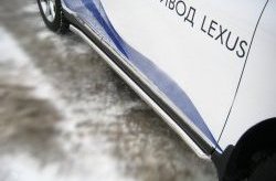 22 499 р. Защита порогов SLITKOFF из круглой трубы диаметром 63 мм Lexus RX270 AL10 дорестайлинг (2010-2012)  с доставкой в г. Тольятти. Увеличить фотографию 2