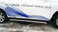 22 499 р. Защита порогов SLITKOFF из круглой трубы диаметром 63 мм Lexus RX270 AL10 дорестайлинг (2010-2012)  с доставкой в г. Тольятти. Увеличить фотографию 3