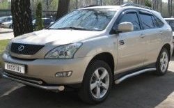 Защита переднего бампера (2 трубыØ63 и 42 мм, нержавейка) SLITKOFF Lexus RX300 XU30 дорестайлинг (2003-2006)