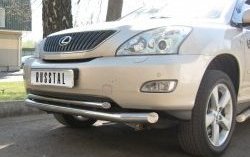 16 999 р. Защита переднего бампера (2 трубыØ63 и 42 мм, нержавейка) SLITKOFF Lexus RX300 XU30 дорестайлинг (2003-2006)  с доставкой в г. Тольятти. Увеличить фотографию 3