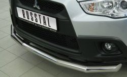 13 299 р. Одинарная защита переднего бампера SLITKOFF диаметром 63 мм Mitsubishi ASX дорестайлинг (2010-2012)  с доставкой в г. Тольятти. Увеличить фотографию 2