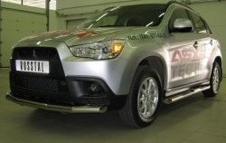 13 299 р. Одинарная защита переднего бампера SLITKOFF диаметром 63 мм Mitsubishi ASX дорестайлинг (2010-2012)  с доставкой в г. Тольятти. Увеличить фотографию 3