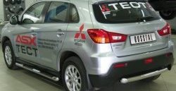 15 299 р. Защита заднего бампера (Ø63 мм, нержавейка) SLITKOFF Mitsubishi ASX дорестайлинг (2010-2012)  с доставкой в г. Тольятти. Увеличить фотографию 3