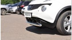 12 549 р. Одинарная защита переднего бампера SLITKOFF диаметром 63 мм Nissan Juke 1 YF15 дорестайлинг (2010-2014)  с доставкой в г. Тольятти. Увеличить фотографию 5