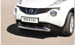 12 549 р. Одинарная защита переднего бампера SLITKOFF диаметром 63 мм Nissan Juke 1 YF15 дорестайлинг (2010-2014)  с доставкой в г. Тольятти. Увеличить фотографию 8