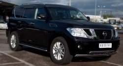 13 849 р. Защита порогов Russtal из круглой трубы диаметром 42 мм Nissan Patrol 6 Y62 дорестайлинг (2010-2014) (Защита порогов с со скосами на торцах (вариант 1))  с доставкой в г. Тольятти. Увеличить фотографию 5