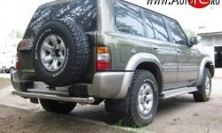 15 249 р. Защита заднего бампера (Ø76 мм, нержавейка) SLITKOFF Nissan Patrol 5 Y61 дорестайлинг (1997-2001)  с доставкой в г. Тольятти. Увеличить фотографию 2