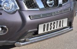 10 899 р. Защита переднего бампера (2 трубыØ63 и 42 мм, нержавейка) Russtal Nissan X-trail 2 T31 рестайлинг (2010-2015)  с доставкой в г. Тольятти. Увеличить фотографию 2