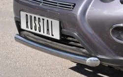 9 199 р. Одинарная защита переднего бампера Russtal диаметром 76 мм Nissan X-trail 2 T31 рестайлинг (2010-2015)  с доставкой в г. Тольятти. Увеличить фотографию 2