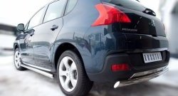 14 849 р. Защита порогов Russtal из круглой трубы диаметром 63 мм Peugeot 3008 рестайлинг (2013-2017) (Защита порогов с со скосами на торцах (вариант 1))  с доставкой в г. Тольятти. Увеличить фотографию 7