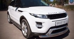 22 099 р. Защита переднего бампера (2 трубыØ76 и 42 мм, нержавейка) SLITKOFF Land Rover Range Rover Evoque 1 L538 дорестайлинг 5 дв. (2011-2015)  с доставкой в г. Тольятти. Увеличить фотографию 2