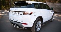 18 699 р. Защита заднего бампера (DYNAMIC, Ø76 и 42 мм, нержавейка) SLITKOFF Land Rover Range Rover Evoque 1 L538 дорестайлинг 5 дв. (2011-2015)  с доставкой в г. Тольятти. Увеличить фотографию 2