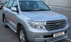 27 999 р. Защита переднего бампера (2 трубыØ76 и 42 мм, нержавейка) SLITKOFF Toyota Land Cruiser 200 дорестайлинг (2007-2012)  с доставкой в г. Тольятти. Увеличить фотографию 2