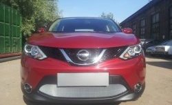 1 539 р. Сетка на бампер Russtal (хром) Nissan Qashqai 2 J11 рестайлинг (2017-2022)  с доставкой в г. Тольятти. Увеличить фотографию 3