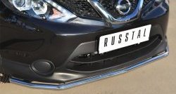 13 699 р. Одинарная защита переднего бампера диаметром 42 мм SLITKOFF Nissan Qashqai 2 J11 дорестайлинг (2013-2019)  с доставкой в г. Тольятти. Увеличить фотографию 2