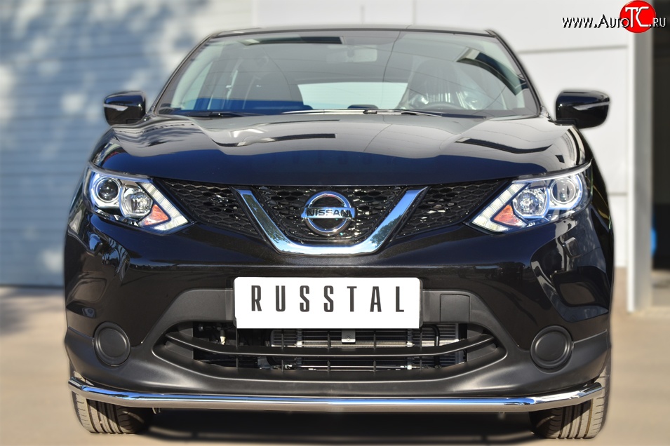 13 699 р. Одинарная защита переднего бампера диаметром 42 мм SLITKOFF Nissan Qashqai 2 J11 дорестайлинг (2013-2019)  с доставкой в г. Тольятти