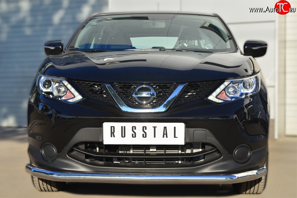 14 549 р. Одинарная защита переднего бампера диаметром 63 мм SLITKOFF Nissan Qashqai 2 J11 дорестайлинг (2013-2019)  с доставкой в г. Тольятти