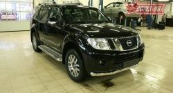 17 639 р. Защита переднего бампера одинарная Souz-96 (d76) Nissan Pathfinder R51 рестайлинг (2009-2014)  с доставкой в г. Тольятти. Увеличить фотографию 2