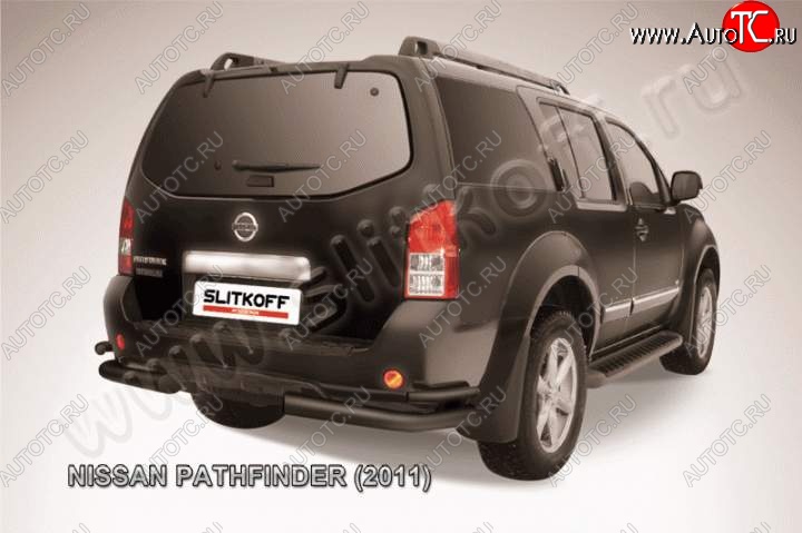 9 999 р. Уголки d76+d42 двойные Nissan Pathfinder R51 рестайлинг (2009-2014) (Цвет: серебристый)  с доставкой в г. Тольятти