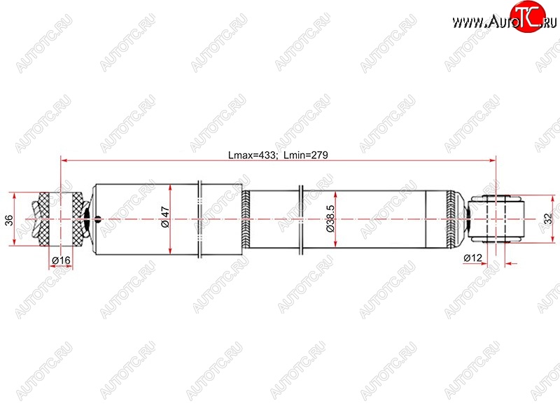 1 759 р. Амортизатор задний LH=RH SAT Nissan AD Y11 (1999-2008)  с доставкой в г. Тольятти