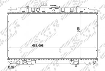 Радиатор двигателя (трубчатый, МКПП/АКПП) SAT Nissan Almera N16 седан дорестайлинг (2000-2003)