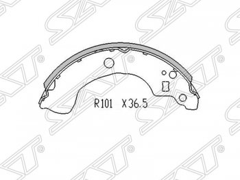 Колодки тормозные SAT (задние) Nissan Almera N16 седан дорестайлинг (2000-2003)