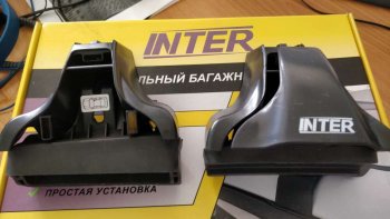 2 999 р. Комплект опор для поперечин Inter Nissan Almera N16 седан дорестайлинг (2000-2003)  с доставкой в г. Тольятти. Увеличить фотографию 2