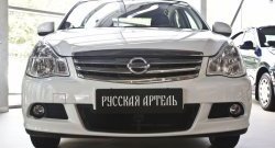 1 799 р. Защитная сетка решетки переднего бампера РА Nissan Almera G15 седан (2012-2019)  с доставкой в г. Тольятти. Увеличить фотографию 2