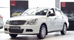 859 р. Зимняя заглушка решетки переднего бампера РА Nissan Almera G15 седан (2012-2019)  с доставкой в г. Тольятти. Увеличить фотографию 3