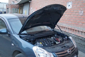 2 969 р. Упор капота MV-Tuning (одинарный) Nissan Almera G15 седан (2012-2019)  с доставкой в г. Тольятти. Увеличить фотографию 3