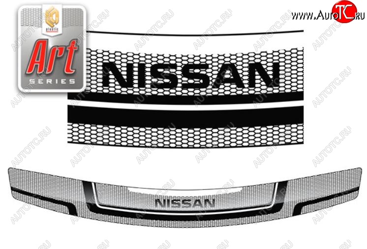 2 369 р. Дефлектор капота CA-Plastiс  Nissan Bassara (1999-2003) (серия Art графит)  с доставкой в г. Тольятти