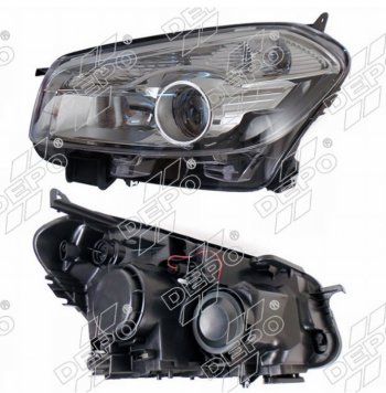 Левая фара (Евросвет) DEPO Nissan Qashqai 1 J10 рестайлинг (2010-2013)