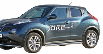 Защита порогов ТехноСфера (Техно Сфера) (Сталь с покрытием, 63.5 mm) Nissan Juke 1 YF15 рестайлинг (2014-2020)