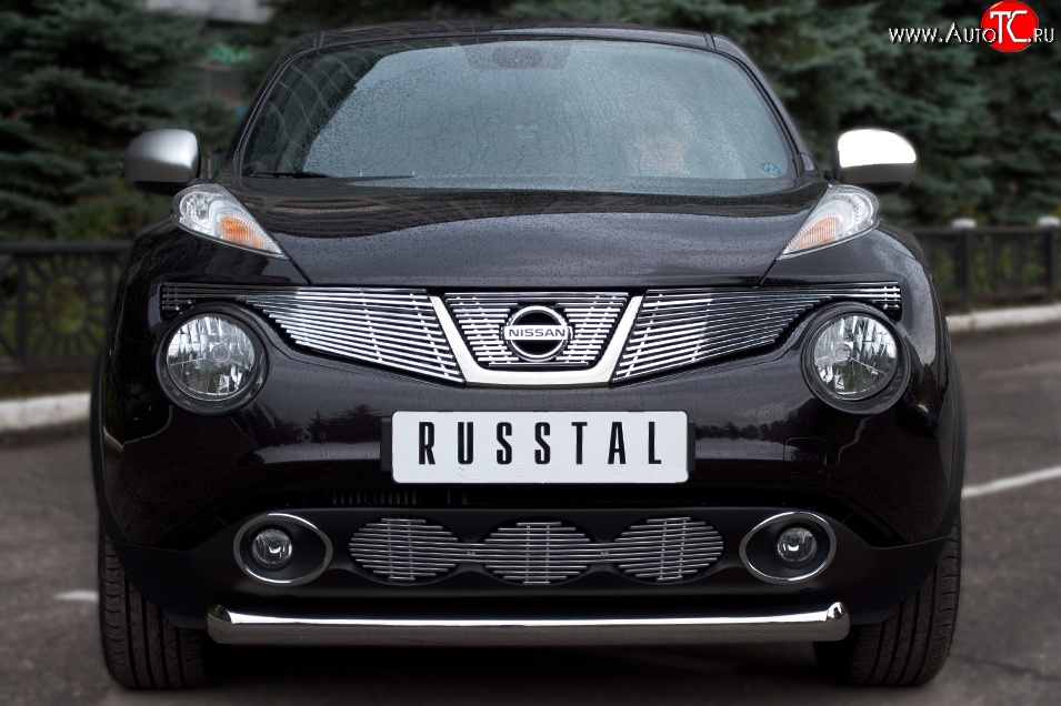 13 349 р. Одинарная защита переднего бампера SLITKOFF диаметром 76 мм (4x4) Nissan Juke 1 YF15 дорестайлинг (2010-2014)  с доставкой в г. Тольятти