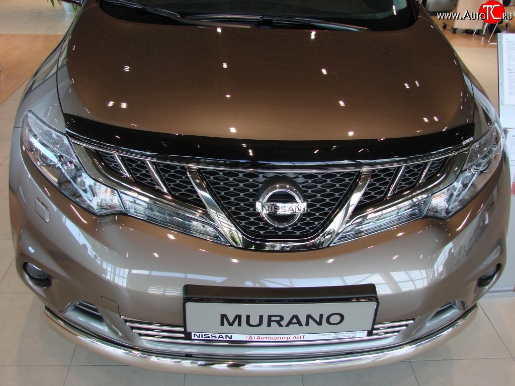 4 599 р. Дефлектор капота NovLine Nissan Murano 2 Z51 рестайлинг (2010-2016)  с доставкой в г. Тольятти