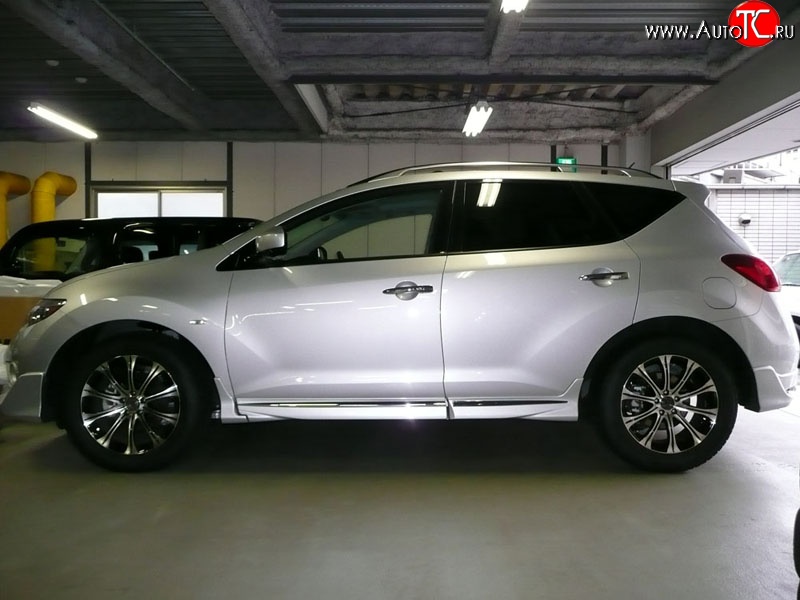 22 749 р. Комплект порогов Impul Nissan Murano 2 Z51 рестайлинг (2010-2016) (Неокрашенные)  с доставкой в г. Тольятти