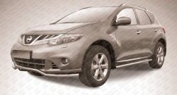 Фигурная защита переднего бампера Slitkoff (57 мм) Nissan Murano 2 Z51 рестайлинг (2010-2016)