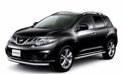 6 899 р. Одинарная защита переднего бампера диаметром 63 мм Petroil Tuning Nissan Murano 2 Z51 дорестайлинг (2008-2011)  с доставкой в г. Тольятти. Увеличить фотографию 2