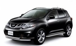 Широкая защита порогов Petroil Tuning Nissan Murano 2 Z51 рестайлинг (2010-2016)