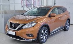 15 249 р. Защита переднего бампера (Ø42 мм, нержавейка) SLITKOFF  Nissan Murano  3 Z52 (2015-2022) дорестайлинг  с доставкой в г. Тольятти. Увеличить фотографию 2