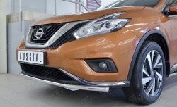 15 249 р. Защита переднего бампера (Ø42 мм, нержавейка) SLITKOFF Nissan Murano 3 Z52 дорестайлинг (2015-2022)  с доставкой в г. Тольятти. Увеличить фотографию 4