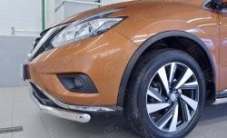 18 699 р. Защита переднего бампера (Ø63 мм, нержавейка) SLITKOFF Nissan Murano 3 Z52 дорестайлинг (2015-2022)  с доставкой в г. Тольятти. Увеличить фотографию 3