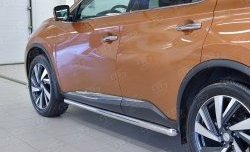 19 999 р. Защита порогов из круглой трубы диаметром 63 мм SLITKOFF  Nissan Murano  3 Z52 (2015-2025) дорестайлинг, рестайлинг  с доставкой в г. Тольятти. Увеличить фотографию 3