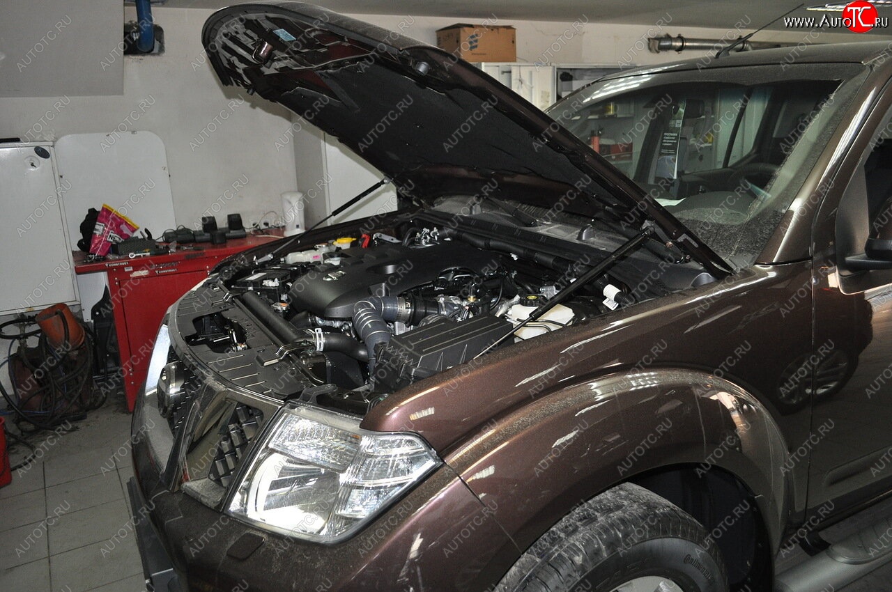 2 199 р. Упоры капота Russtal  Nissan Navara  2 D40 - Pathfinder  R51  с доставкой в г. Тольятти